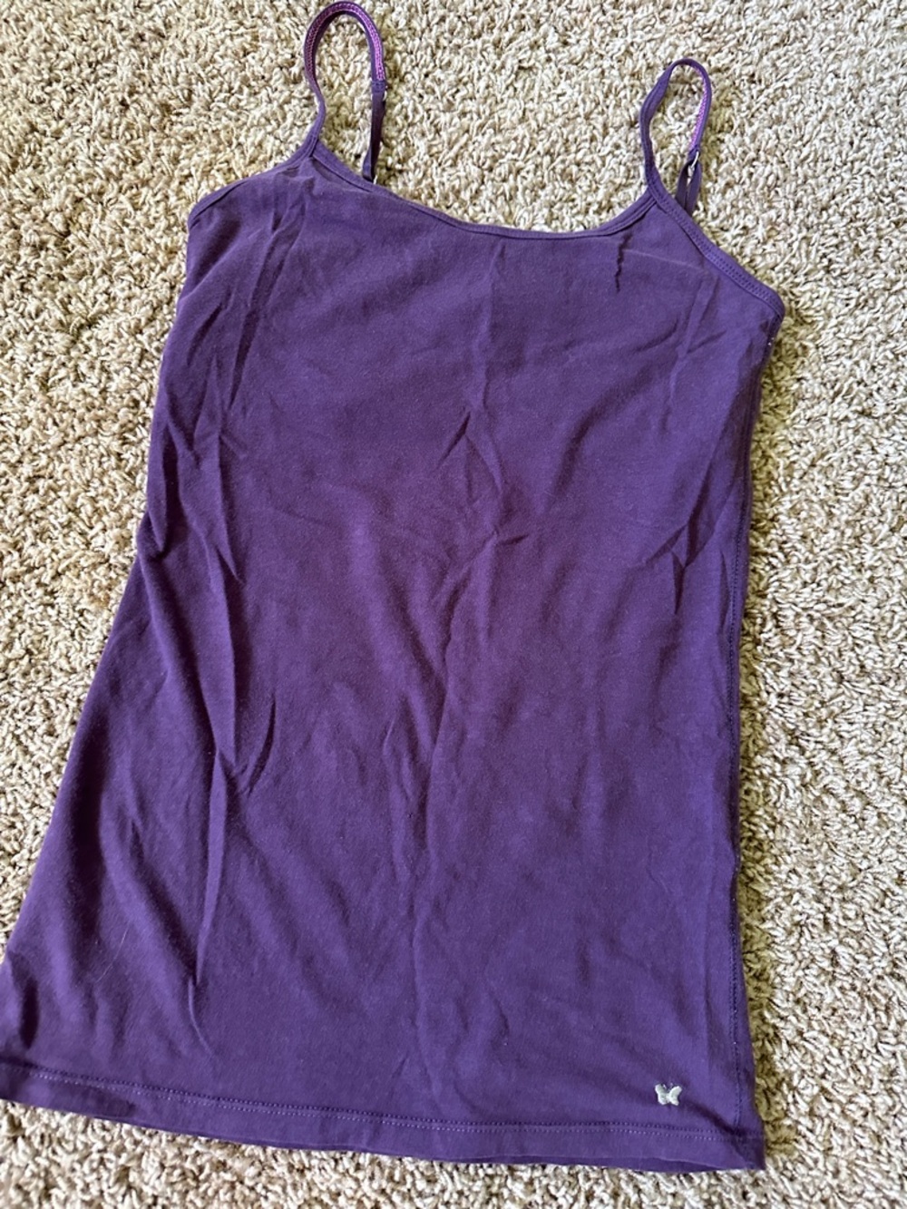 Y2K Aeropostale Medium Cami Long Length Tank Top 2000s built in bra